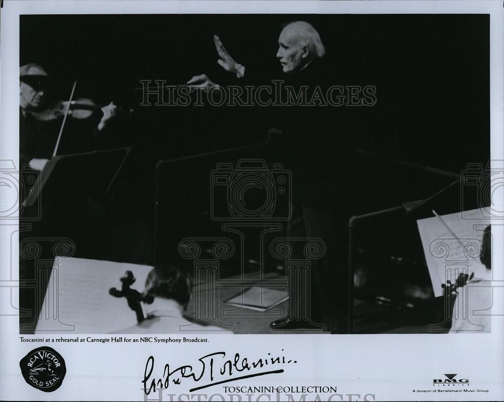 Press Photo Arturo Toscanini, for &quot;The Toscanini Collection&quot; on BMG - RSL91019 - Historic Images