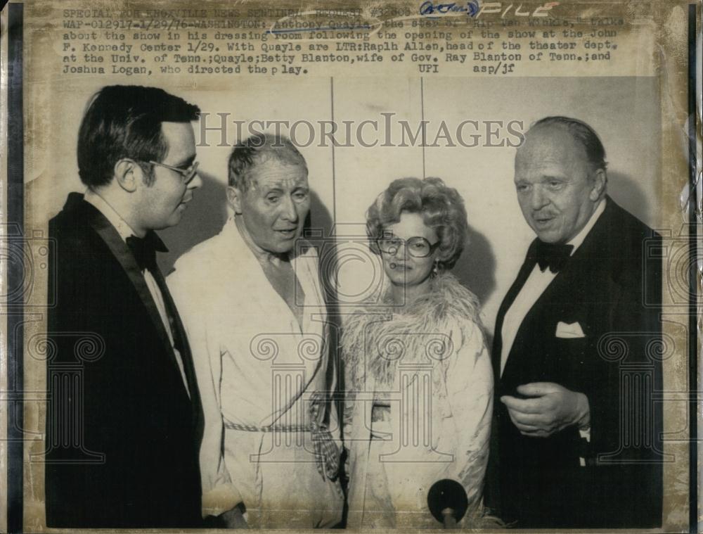 1976 Press Photo Anothony Qualey after show at John PKennedy Center - RSL68147 - Historic Images