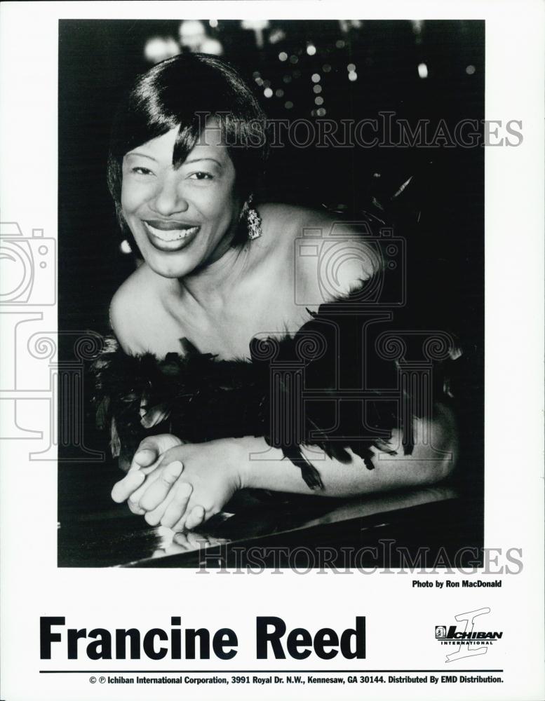 Press Photo American Blues Singer Francine Reed - RSL02401 - Historic Images