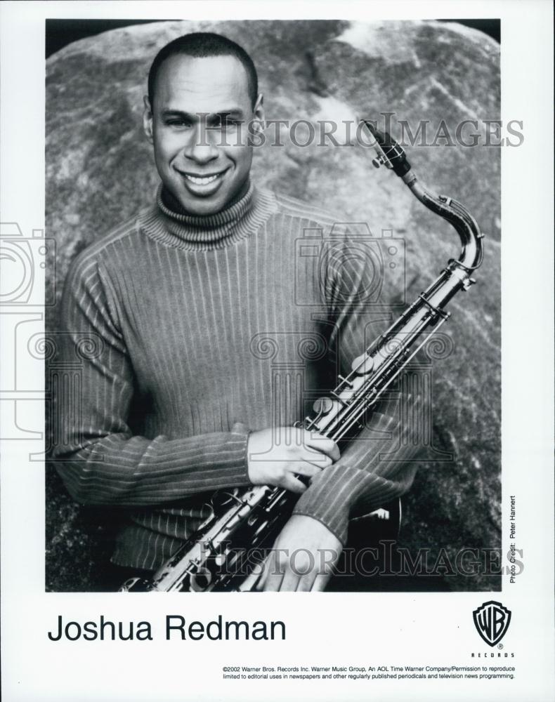 2002 Press Photo Saxophone player Musician Joshua Redman Entertainer - RSL01781 - Historic Images