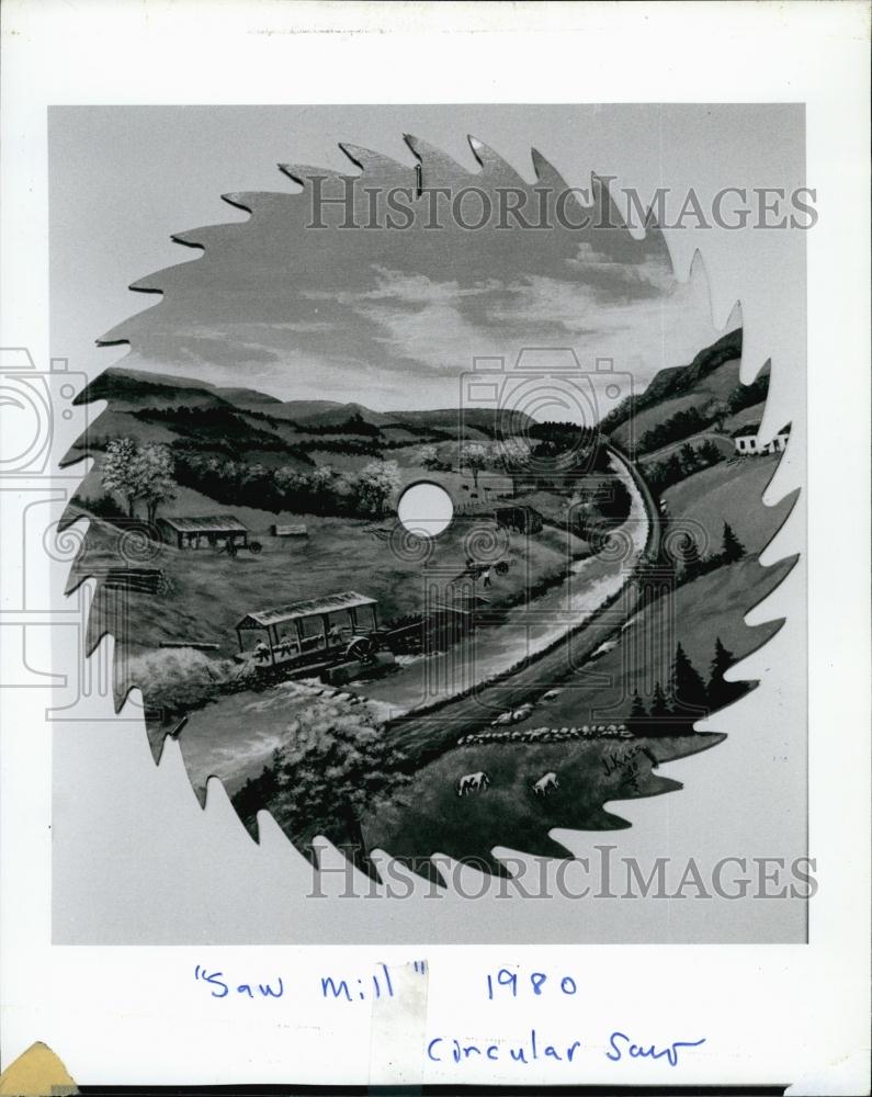 1980 Press Photo "Saw Mill" Circular Saw - RSL62187 - Historic Images