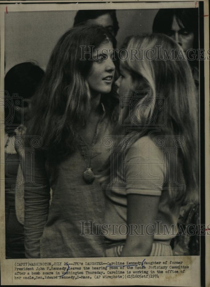 1974 Press Photo Caroline Kennedy, daughter of ex US Pres - RSL92915 - Historic Images