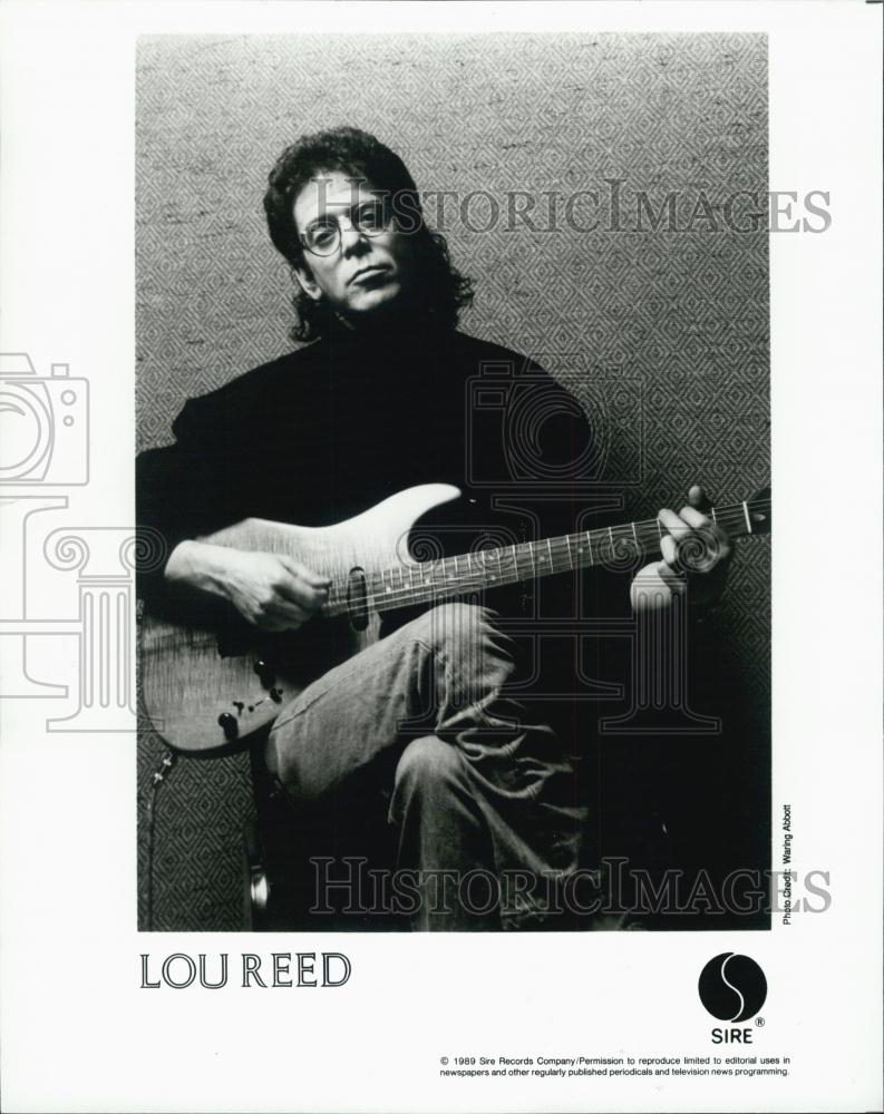 1989 Press Photo Lou Reed Guitarist Rock Musician Songwriter Velvet Underground - Historic Images