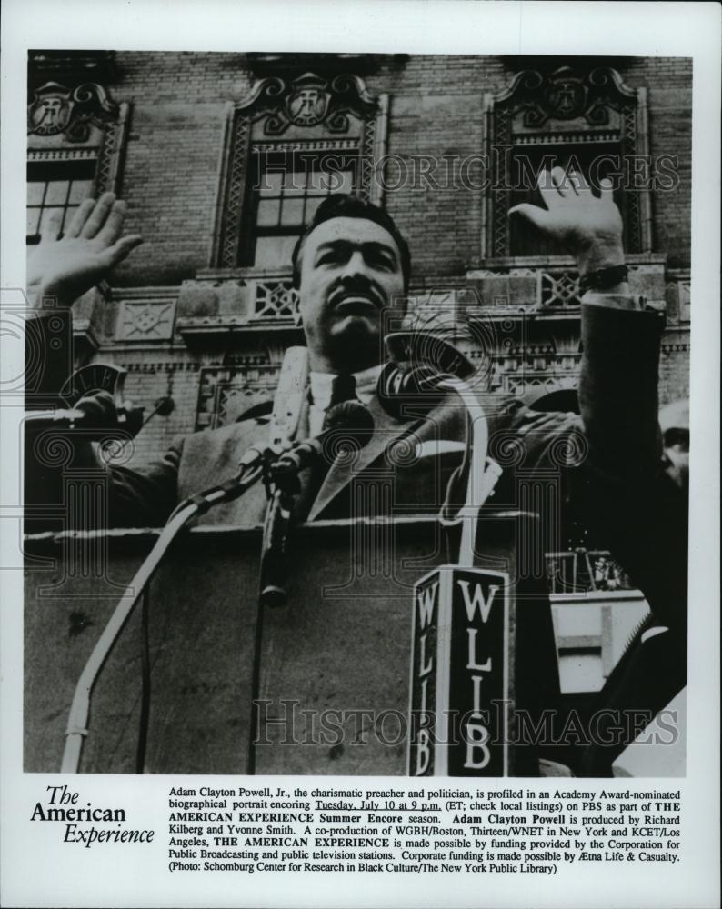 Press Photo Preacher &amp; Politician Adam Clayton Powell Profiled On American Exper - Historic Images