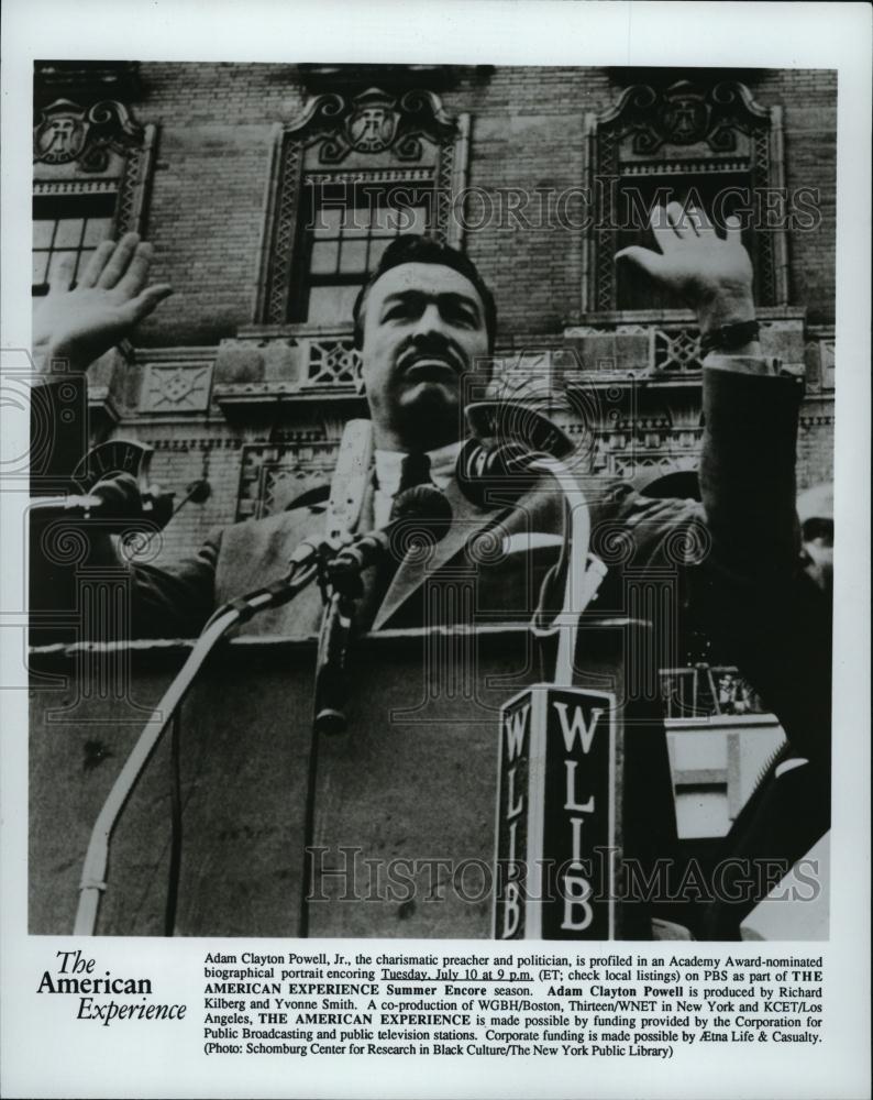 Press Photo Preacher & Politician Adam Clayton Powell Profiled On American Exper - Historic Images