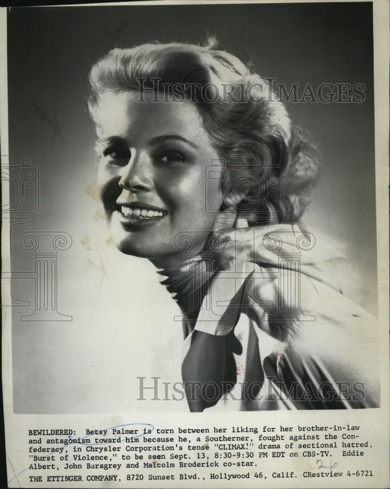 1956 Press Photo Betsy Palmer, &quot;Climax!&quot;, &quot;Burst of Violence&quot; - RSL46555 - Historic Images