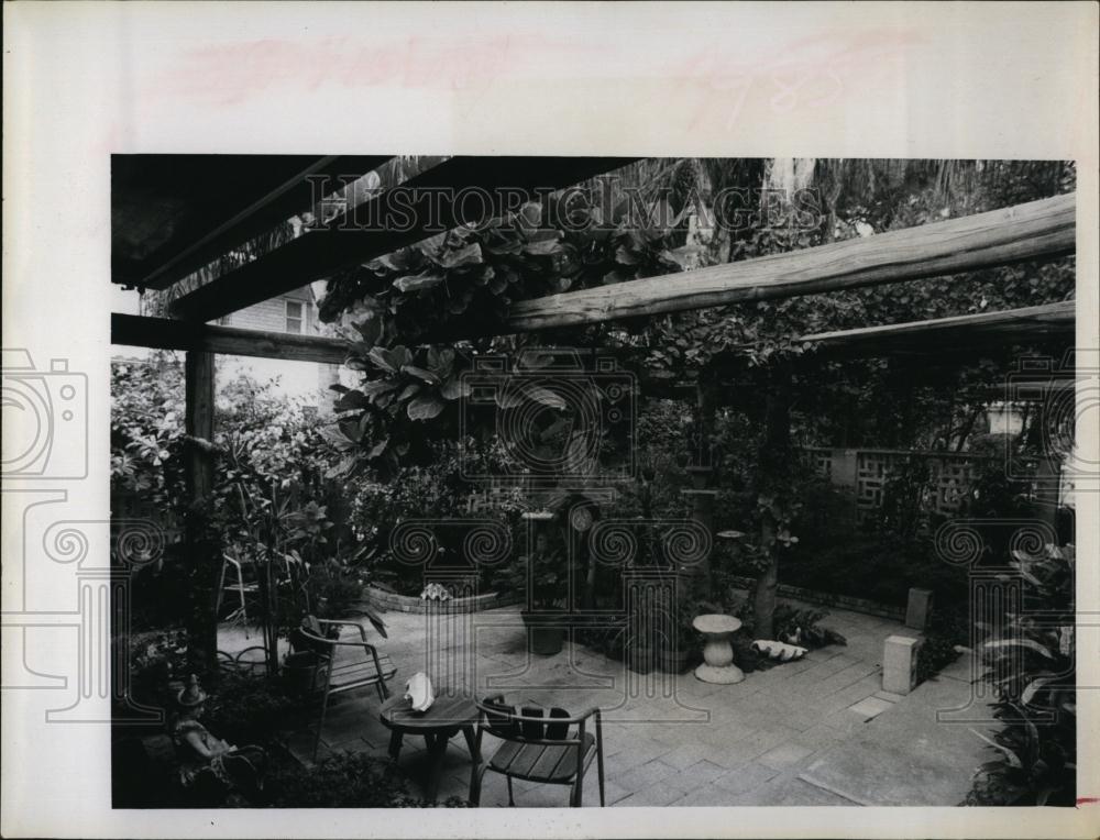 1972 Press Photo Patio garden in St Petersburg, Florida - RSL95491 - Historic Images