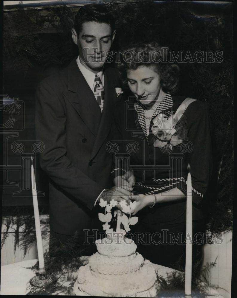 Press Photo Wedding of Phyllis Owsley &amp; Karl A Zehetmayer - RSL91375 - Historic Images