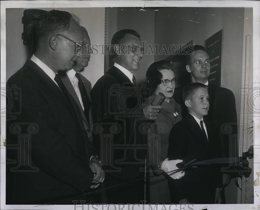 1958 Press Photo G Pickering, E Cobb,Dr H Ockenga,Mr & Mrs Calder, J Marshall - Historic Images
