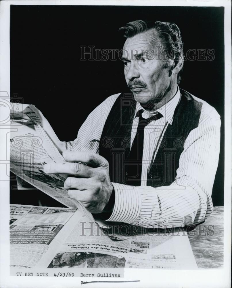 1969 Press Photo actor Barry Sullivan - RSL62961 - Historic Images