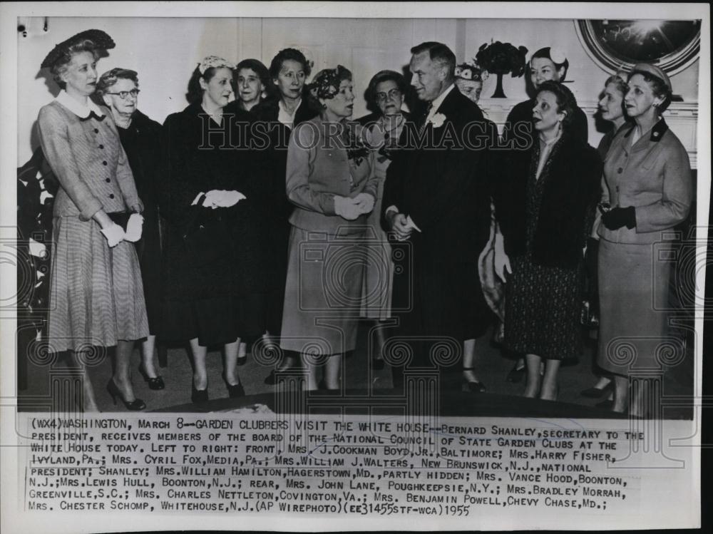 1955 Press Photo Garden Clubbers visit White House - RSL39721 - Historic Images