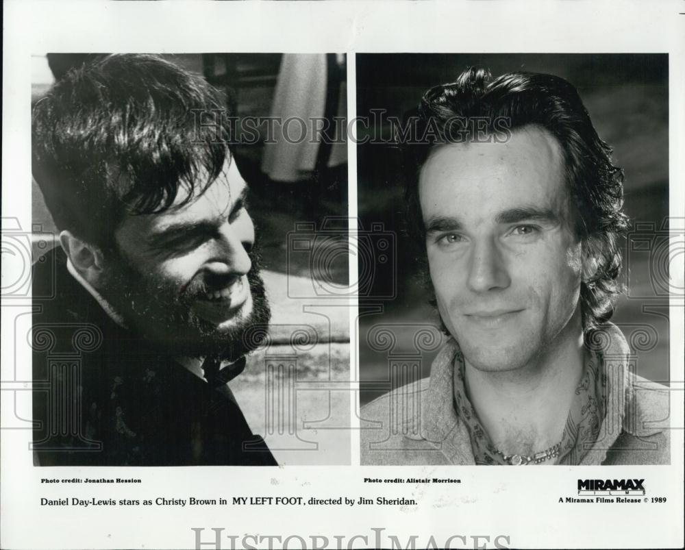 1989 Press Photo Daniel Day-Lewis Actor in My Left Foot movie - RSL04509 - Historic Images