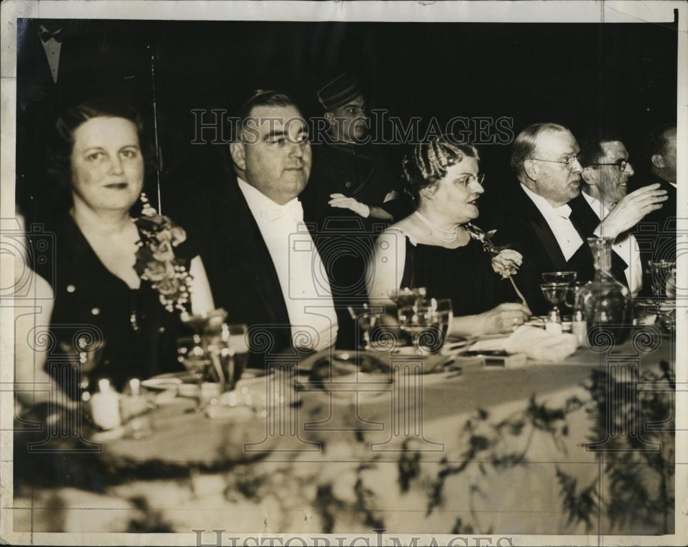 1937 Press Photo Gov & Mrs urleyy, Mrs Mansfield & Mayor Mansfield - RSL86337 - Historic Images