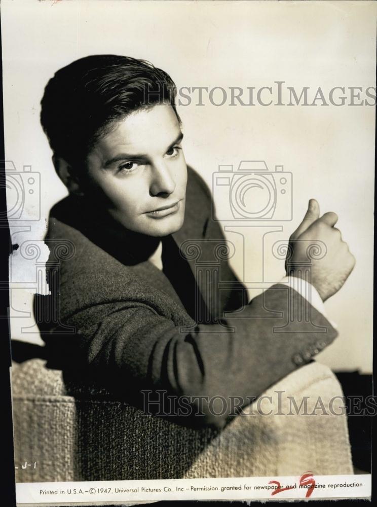 1947 Press Photo French Actor Louis Jordan, Star, &quot;Letter From An Unknown Woman&quot; - Historic Images