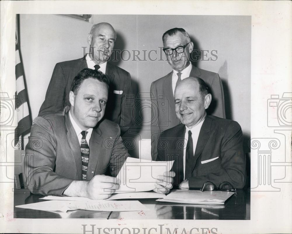 1963 Press Photo Inland Waterway Board: Henderson, Simmons, Klemmer, Anderson - Historic Images