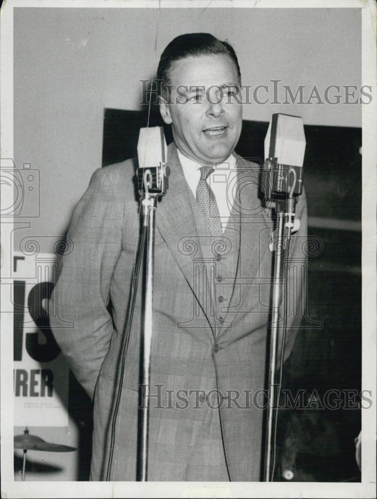 1948 Press Photo Senator Henry Cabot Lodge Junior Hotel Edison Lynn Boston - Historic Images