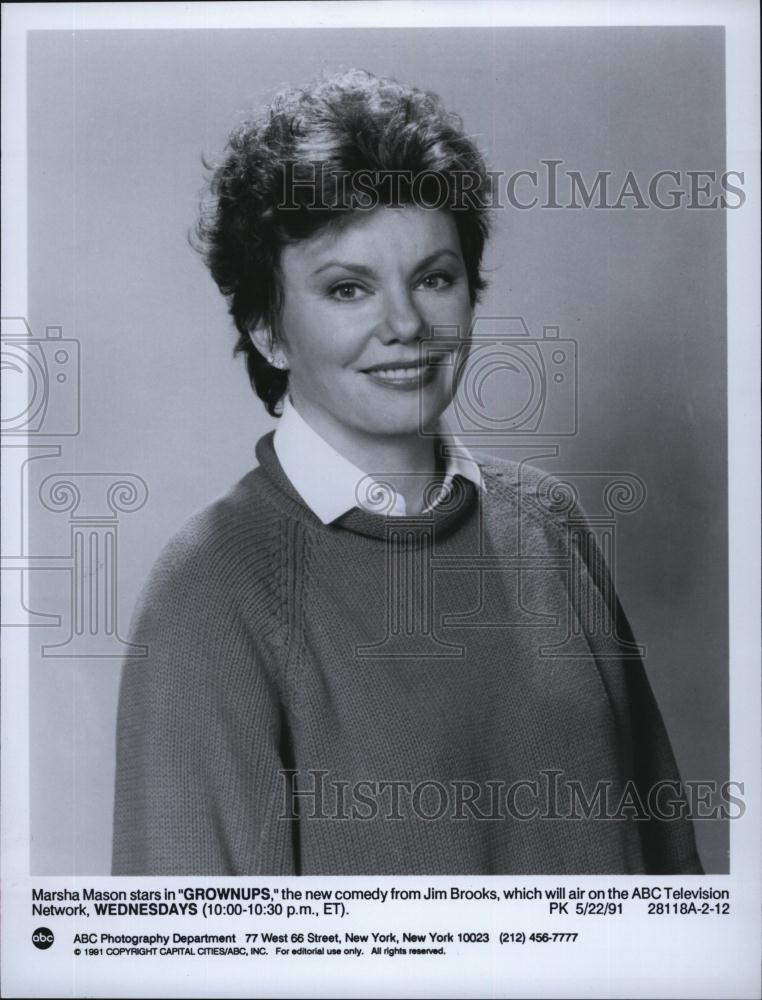 1991 Press Photo Marsha Mason in &quot;Grownups&quot; ABC - RSL79475 - Historic Images