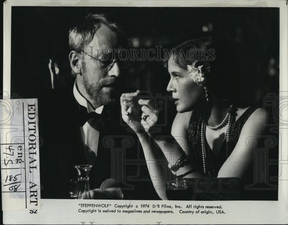1974 Press Photo Dominique Sanda and Max Von Sydow in "Steppenwolf" - RSL87219 - Historic Images