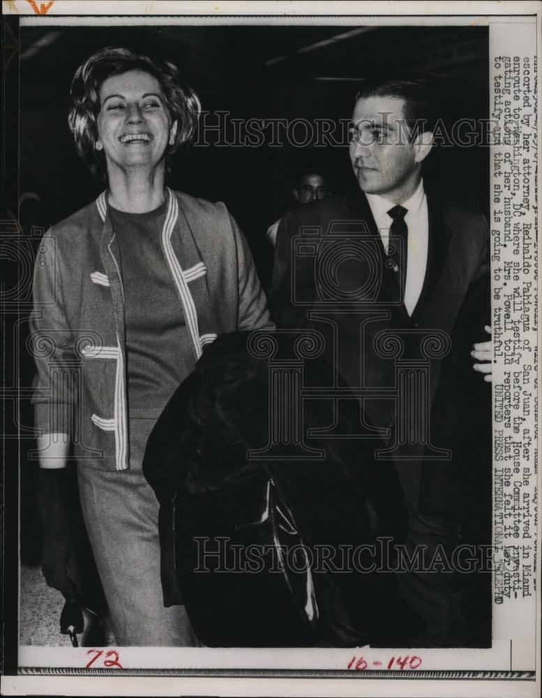 1967 Press Photo Mrs Adam Clayton Powell w/ Atty Reihaldo Pahiagua - RSL92033 - Historic Images