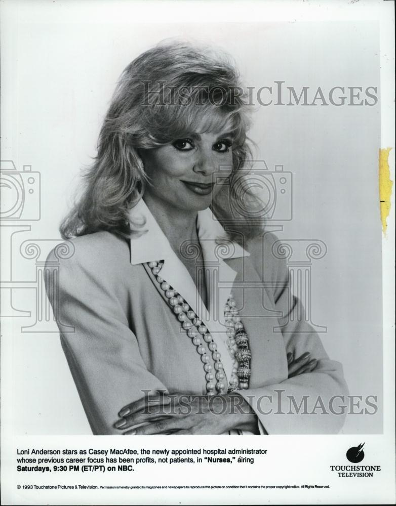 1994 Press Photo Loni Anderson Actress Nurses Television show - RSL47575 - Historic Images
