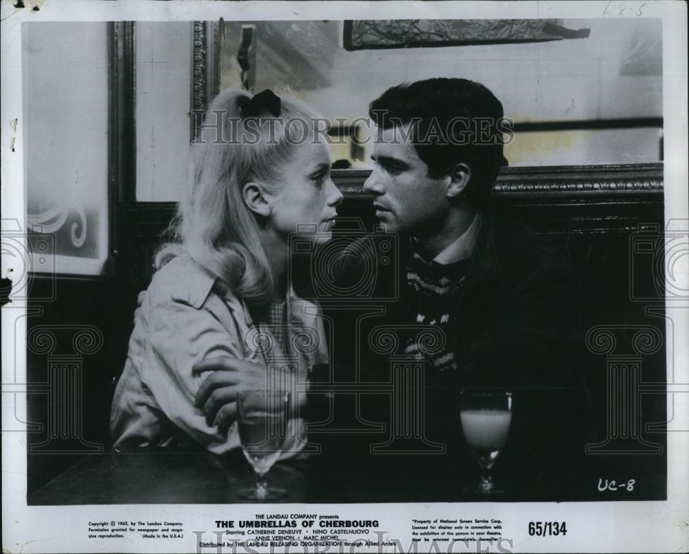 1966 Press Photo French Actress Catherine Deneuve, Nino Castlenuovo - RSL88117 - Historic Images