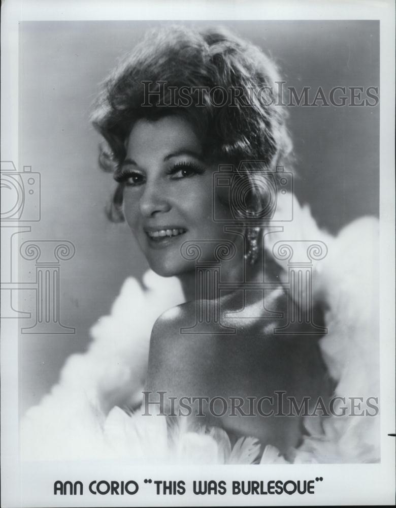 Press Photo Ann Corio This Was Burlesque Charles Playhouse - RSL46635 - Historic Images