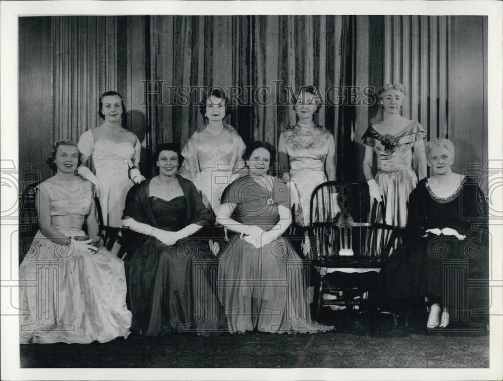 1957 Press Photo Supreme Court Justices wives,Douglas,Black,Warren,Burton,Brenna - Historic Images