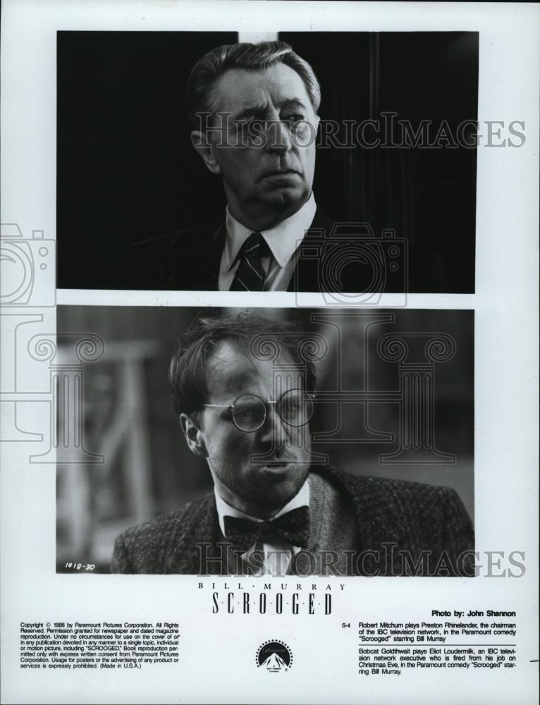 Press Photo Robert Mitchum and Bobcat Goldwait in Scrooged - RSL46093 - Historic Images