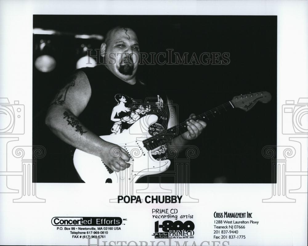 Press Photo Electric Blues Singer Popa Chubby - RSL86709 - Historic Images
