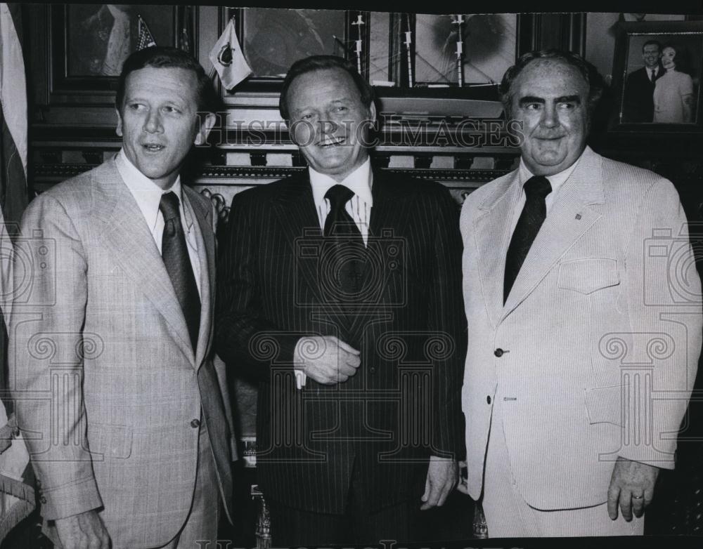 1973 Press Photo Lt Gov Henry Boucher, Sec of State John Davoran & D Hartley - Historic Images