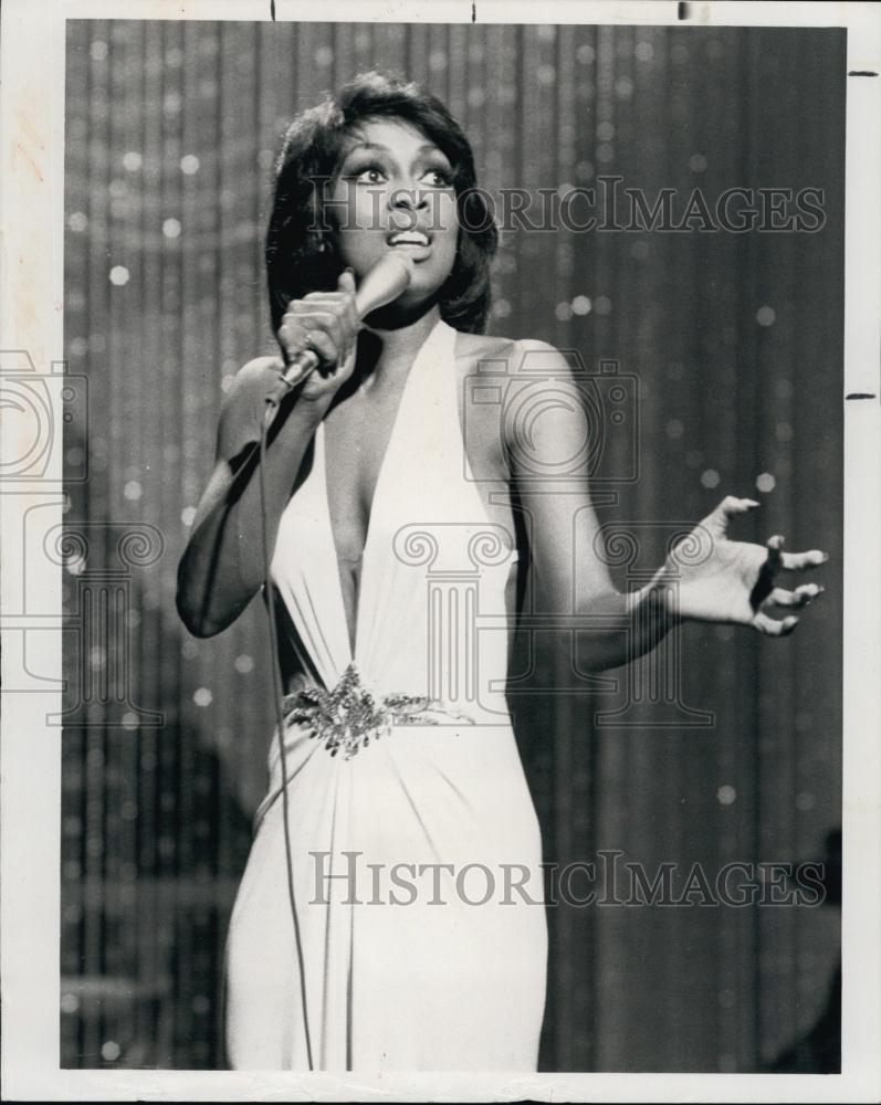 1987 Press Photo Singer/Actress Lola Falana on &quot;The Johnny Carson Show&quot; - Historic Images