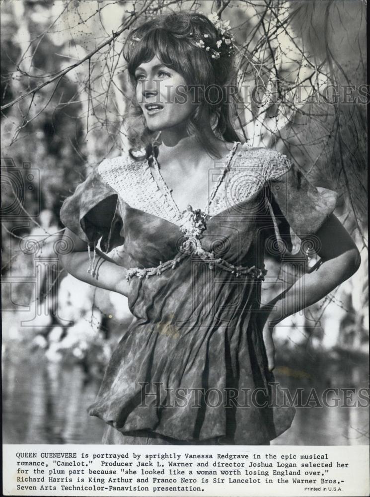 1968 Press Photo Actress Vanessa Redgrave in "Camelot" - RSL01763 - Historic Images
