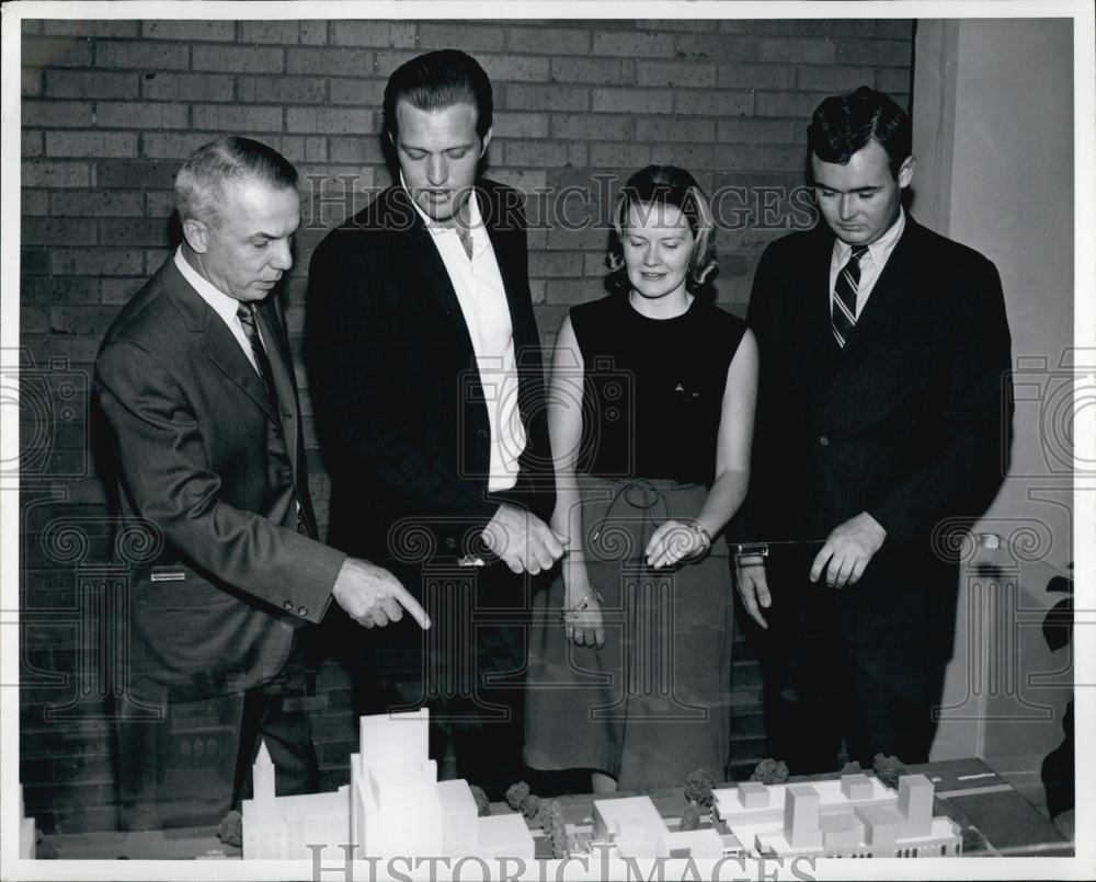 1963 Press Photo Boston Univ J Linkletter,Dr J W Yeo,J Banaca,J McCarthy - Historic Images