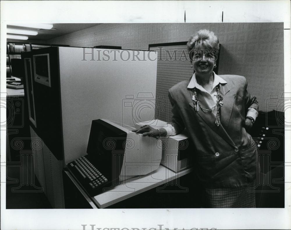 1987 Press Photo Margie Tingley, Tingley Systems, Computer Software Firm - Historic Images