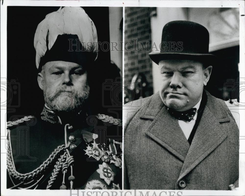 1981 Press Photo Author Jack Levien &amp; Timothy West as Winston Churchill - Historic Images