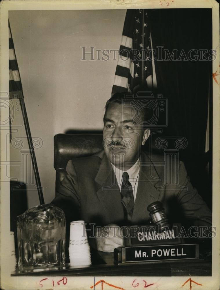 1966 Press Photo Rep Adam Clayton Powell, Chairman, House Education &amp; Labor Com - Historic Images