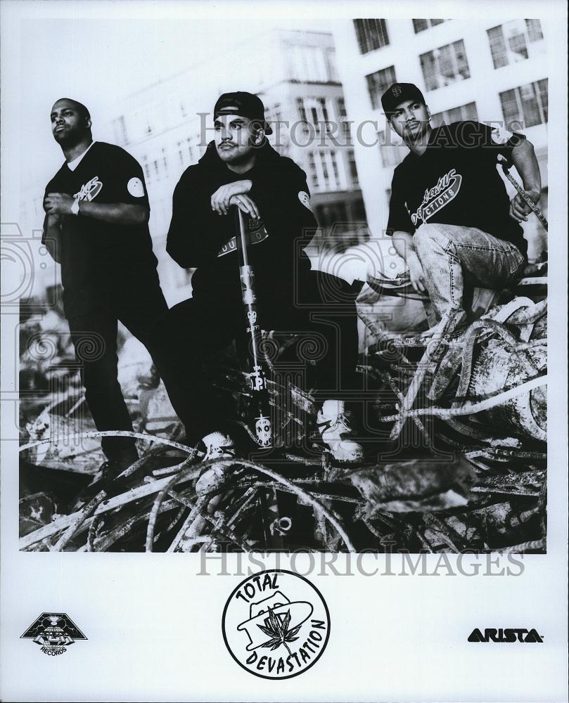 Press Photo Rock band and Arista recording artist Total Devastation - RSL80833 - Historic Images