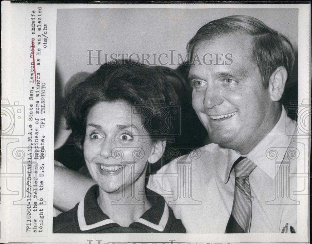 1970 Press Photo State Senator Lawton Chiles Elected To Senate - RSL66655 - Historic Images