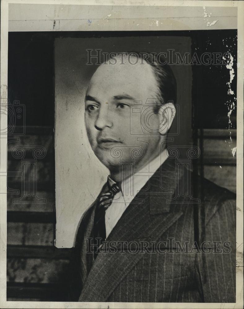Press Photo Patrolman Francis Zukauskas After Murder Conviction Plungis - Historic Images