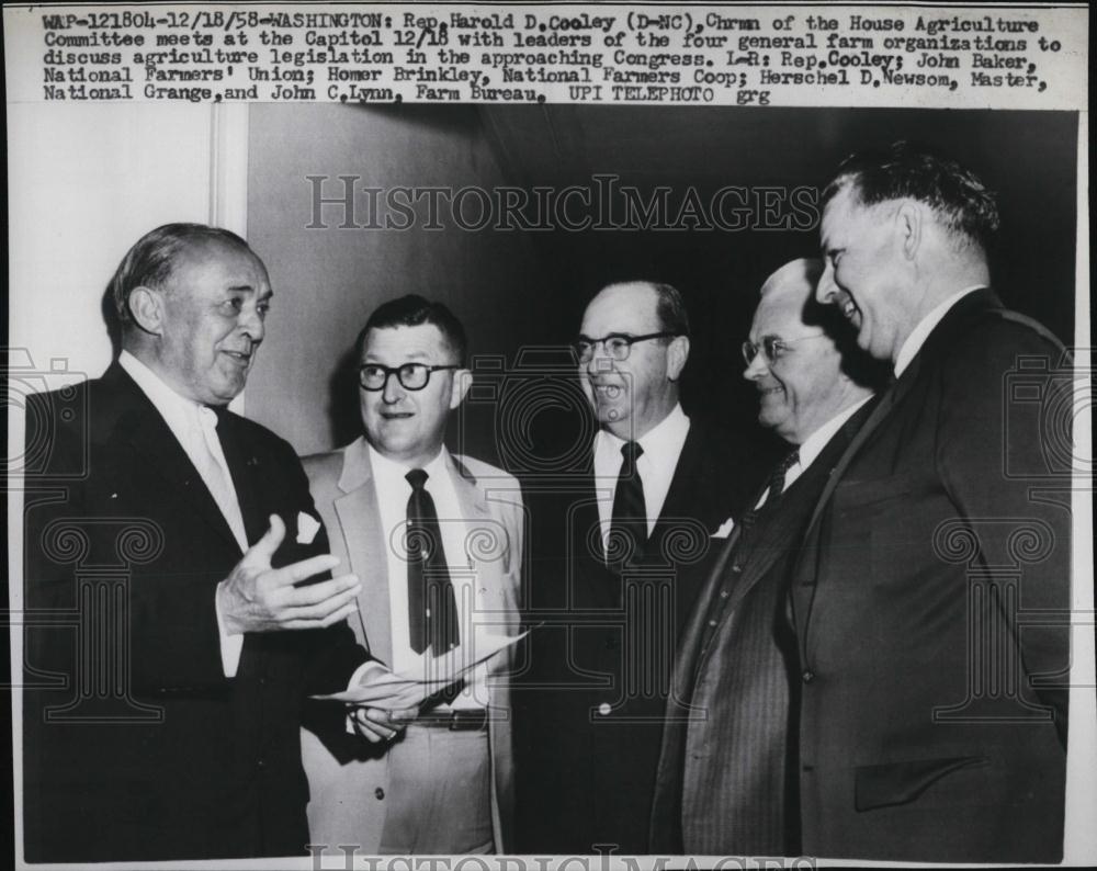 1958 Press Photo Representative Harold Cooley - RSL07307 - Historic Images