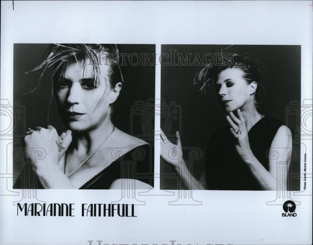 Press Photo English singer, songwriter and actress Marianne Faithfull - Historic Images