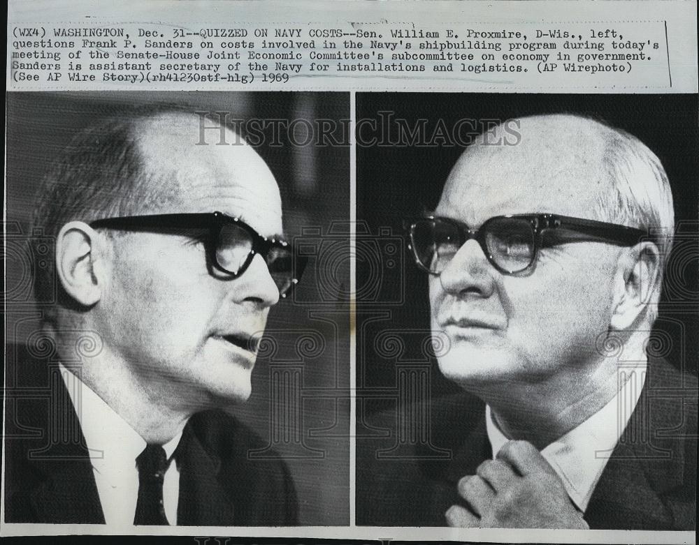 1969 Press Photo Senator William Proxmire D-Wisconsin - RSL85199 - Historic Images