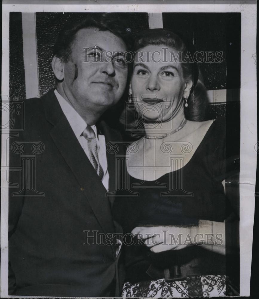 1957 Press Photo Actor Allan Jones Marries Mary Florsheim - RSL83065 - Historic Images