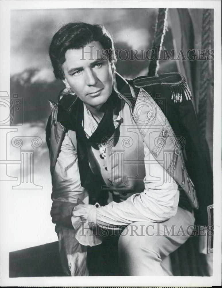 1952 Press Photo Michael Redgrave Actor Horatio Hornblower Film Movie Scene - Historic Images