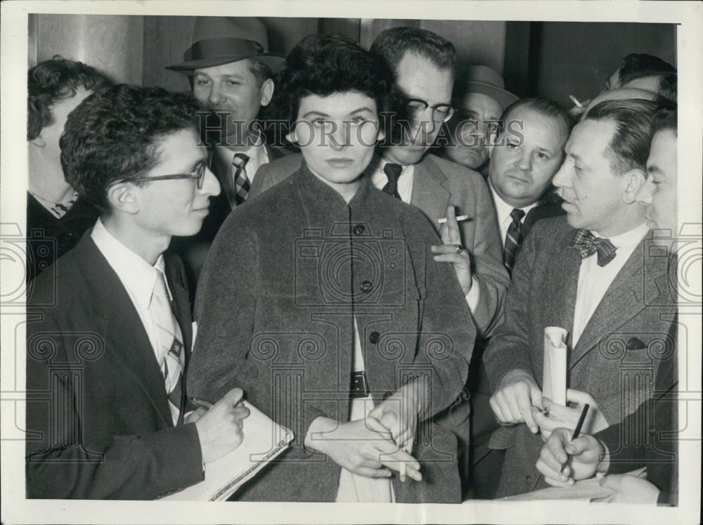 1955 Press Photo Pat Ward, State Witness in Oleo Leir Mickey Jelke Trial - Historic Images