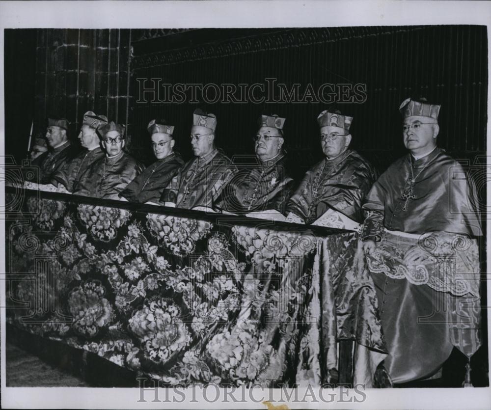 1952 Press Photo Cardinals Deniel,Caggiano,Gilroy,Couveia,Camara,Griffin,Guevara - Historic Images