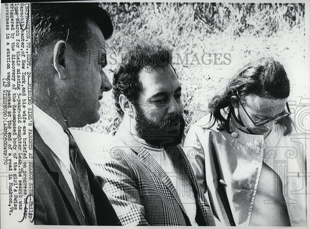 1970 Press Photo Philip Sarachik & wife, daughter is missing in VT - RSL90555 - Historic Images