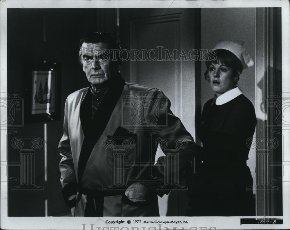 1972 Press Photo Victor Mature &amp; Lynn Redgrave in &quot;Every Little Crook &amp; Nanny&quot; - Historic Images