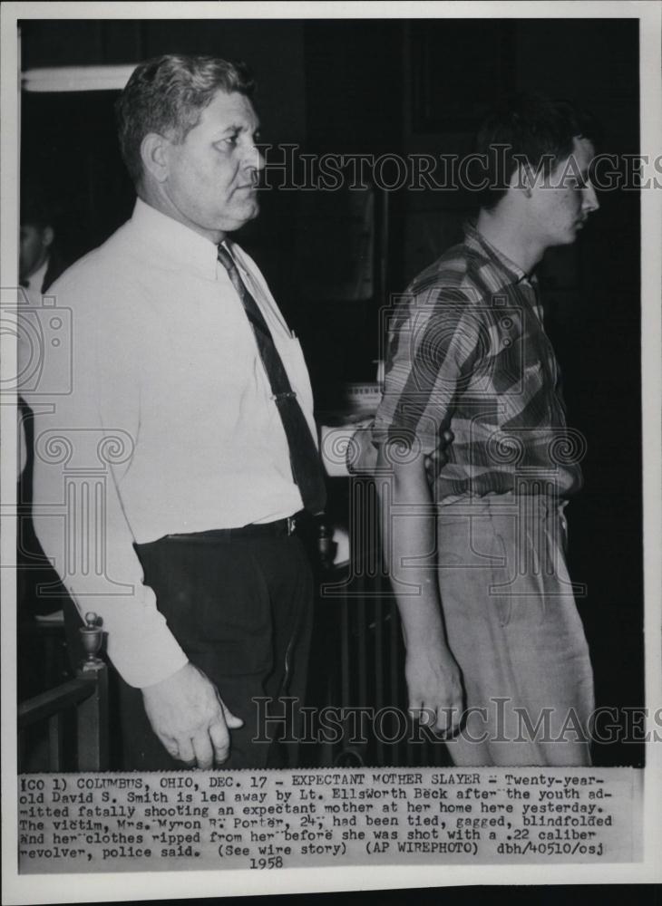 1958 Press Photo David Smith Murdered Mrs Myron Porter His Neighbor - RSL44037 - Historic Images