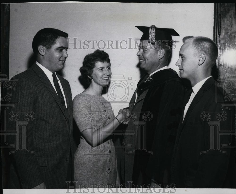 1958 Press Photo Tufts University President Nils Wessell, George L Hatch - Historic Images